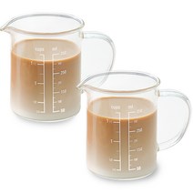 리본제이 비커 유리 계량컵 2p, 350ml