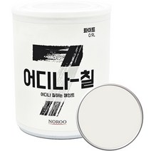 노루페인트 어디나 칠 페인트, 화이트 반광, 0.9L, 1개