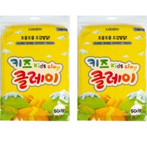 키즈 클레이 2p, 노랑, 500g