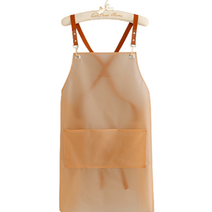 라온팩토리 방수 투명쓰리포켓 심플 앞치마, 오렌지, 1개