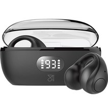 스마텍 이어클립 걸이형 블루투스 이어셋, 블랙, STBT-EC150