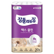 잘풀리는집 맥스 클린 3겹 화장지, 30m, 30롤, 1개