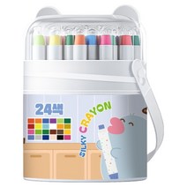 DGRM 동그라미 오너군 실키 소프트 크레용, 1개, 24색