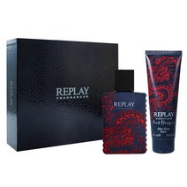 리플레이 시그니처 레드드래곤 포 맨 EDT 향수 50ml + 애프터 쉐이브밤 100ml, 1세트