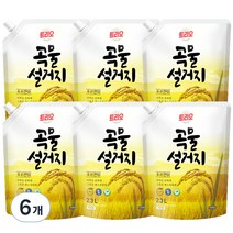 트리오 곡물설거지 우리현미 주방세제, 2.3L, 6개