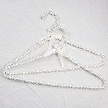 원모아 진주 옷걸이, 화이트, 2개입