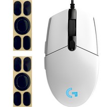 로지텍 G102 2세대 LIGHTSYNC 게이밍 유선 마우스 MU0054 + 마우스 피트 2p, 화이트(마우스)