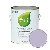 노루페인트 순앤수 KS 2급 벽지 벽면용 수성페인트 4L, 라벤더02 NR6039, 1개