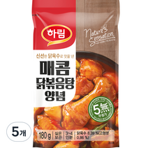 하림 매콤 닭볶음탕용 양념, 5개, 180g