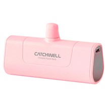 캐치웰 미니 보조 배터리 5000mAh 애플8핀, 핑크