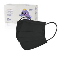 고래마스크 극세사 고래왕 마스크 대형, 30매입, 1개, 시크블랙