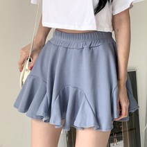 시크블랙 이프미 밴딩 플레어 미니 스커트 SK4520K23