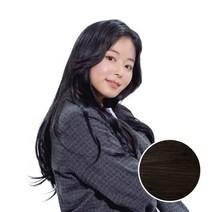 벨리음 롱 볼륨 C컬 웨이브 똑딱이 헤어피스, NB 내츄럴블랙, 1세트