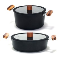 오슬로 인덕션 냄비 2종 세트, 혼합색상, 양수냄비 20cm + 전골냄비 24cm