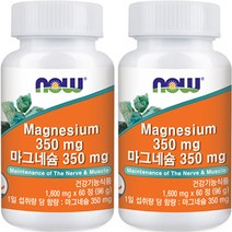 나우푸드 마그네슘 350mg 96g, 2개