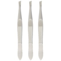 벨로티 스테인리스 스틸 사선형 다용도 족집게 3P 세트, 무광실버, 1개