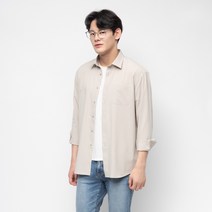 캐럿 남성용 구김 없는 링클프리 베이직 긴팔 셔츠