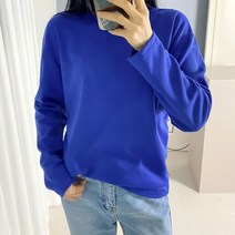 라미르 여성용 부드러운 루즈핏 라운드 긴팔 티셔츠