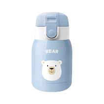COUP 스테인레스 원터치 애니멀 보온보냉텀블러, 블루, 200ml