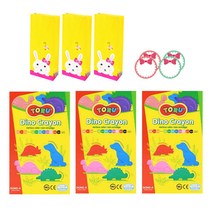 토루 디노 크레용 12색 x 3세트 + 종이봉투 3p + 리본 메모 스티커 2종 x 2p, 1세트