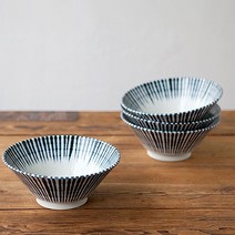 나카야 일본식 칠기 양각 민무늬 무광 그릇, 민무늬(덮밥&냉면그릇)