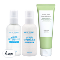 누리숲 누리촉촉 스킨 160ml + 로션 160ml + 녹삼초 폼클렌저 120ml, 4세트