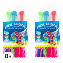 매듭이 필요없는 111 다발 물풍선 제조기, 8개