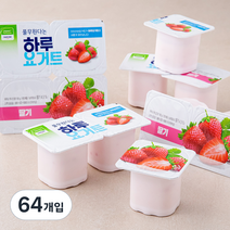 풀무원다논 하루 요거트 컵 딸기, 80g, 64개입