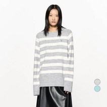제너럴아이디어 여성용 울 스트라이프 래글런 오버핏 풀오버 니트WBC4L05534