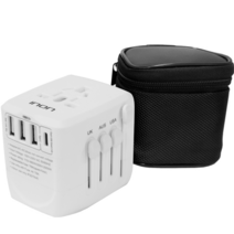 아이논 USB 4포트 여행용 멀티어댑터 화이트 IN-TA410C-WH, 1개