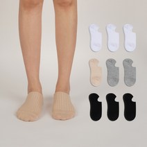 노디자인 여성용 향기나는 갑종 골지 페이크삭스 덧신 양말 10켤레 세트