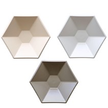 김성훈도자기 육각 소찬기 3P 세트, 라이트베이지, 라이트그레이, 다크그레이, 3개