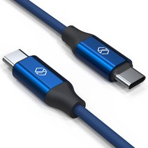 신지모루 C to C PD 고속충전 케이블 60W, 블루, 1m