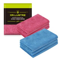 미스터러스터 폴리싱 버핑타월 2종 x 3p 세트 30 x 50 cm, 핑크, 블루, 1세트