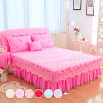 러빙랩 지젤 로맨틱 레이스 침대 누빔 매트리스커버