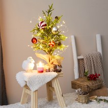 아웃팅 크리스마스트리 전구 나무 장식 레드퍼퓸 스툴트리 세트, 레드