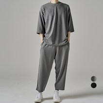 하이후 남성용 이지 심플 7부 티셔츠 + 9부 팬츠 트레이닝 세트