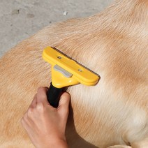 딩동펫 디쉐딩브러쉬 대형견용 장모형 회색버튼, 혼합 색상, 1개