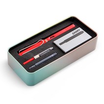 라미 만년필 사파리 틴케이스 세트, M, 레드