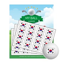 베스트원테크 골프공 마이볼 마커 스티커 40p, 047 대한민국, 3개