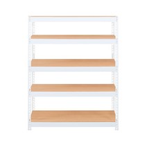 스피드랙 V2 스탠드 선반 5단 1200 x 300 x 1500 mm, 화이트