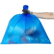 월드크린 분리수거 평판 비닐봉투 파랑, 50L, 100매