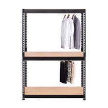 스피드랙 V2 행거 3단 + 봉 2p 1200 x 600 x 1800 mm, 블랙(앵글)