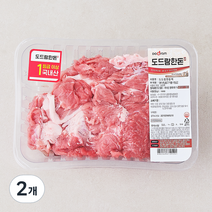 도드람한돈 1등급 뒷다리살 불고기용 (냉장), 1kg, 2개