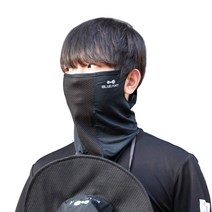 블루안트 쉴드 자외선 차단 스포츠 골프 마스크, 블랙