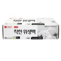롯데이라이프 착한 위생백, 대(L), 200매, 1개