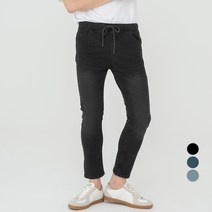 캐럿 남성용 스판 밴딩 데님 팬츠