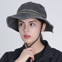 에이플로우 코튼 워싱 부니햇 등산 벙거지 버킷햇, 그레이블랙