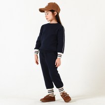 아동용 레일 시보리 기모 상하의 세트