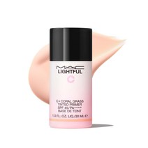 맥 NEW 로즈 톤업 베이스 라이트풀 C+ 코랄 그라스 틴티드 프라이머 30ml SPF45 PA++++, 1개